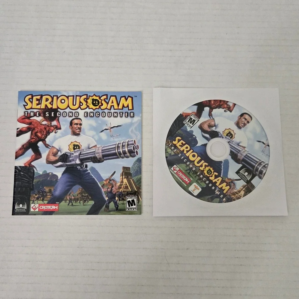 Serious Sam The Second Encounter PC CD ROM 2002 Croteam Gathering FPS Game